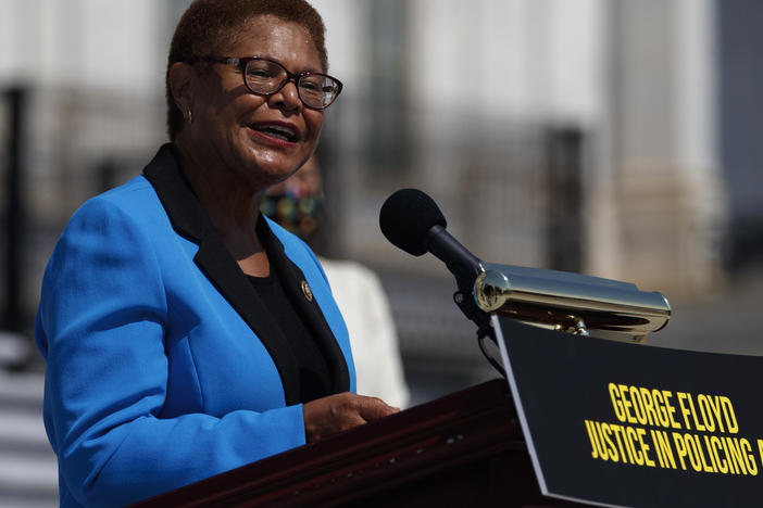 California Rep. Karen Bass was catapulted onto the national stage leading Democrats on police reform. Now she is a contender to be Joe Biden's running mate.