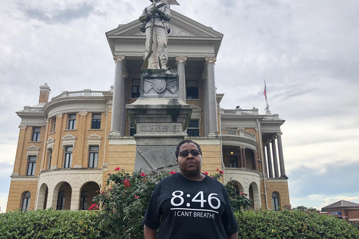 Demetria McFarland, a teacher who is spearheading the move to relocate the Confederate statue, says growing up in Marshall, Texas, "We always knew what it stood for. It was just one of those taboo things."