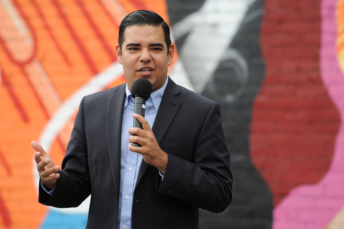 Long Beach Mayor Robert Garcia, pictured in 2016, says his mother "found" the American dream. She died of COVID-19 in July.