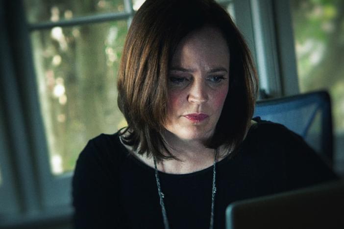 Author Michelle McNamara, in the HBO documentary series based on her book.