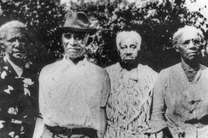 The founders of the Quander family reunion, pictured in 1938, are (from left) Sadie Quander Harris, Tom Quander Susannah Quander and Georgie Quander.