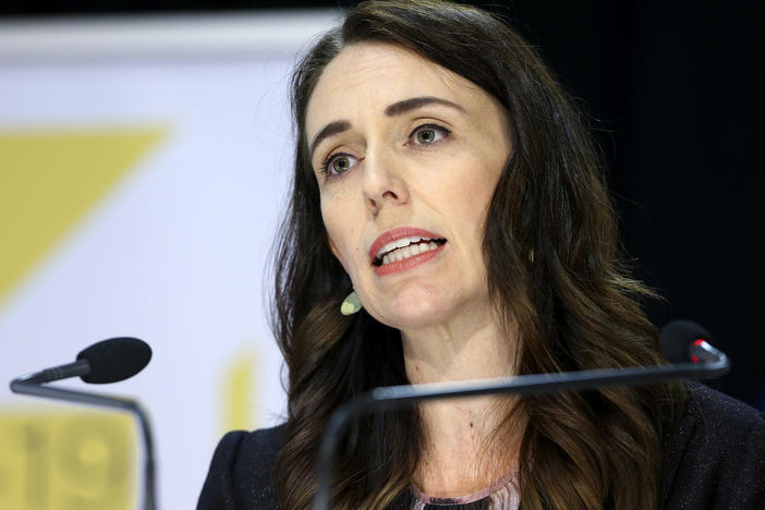 New Zealand Prime Minister Jacinda Ardern, seen here in May, said Tuesday that the country had four new cases of COVID-19. The government moved quickly to contain the outbreak and increased alert levels throughout the country.