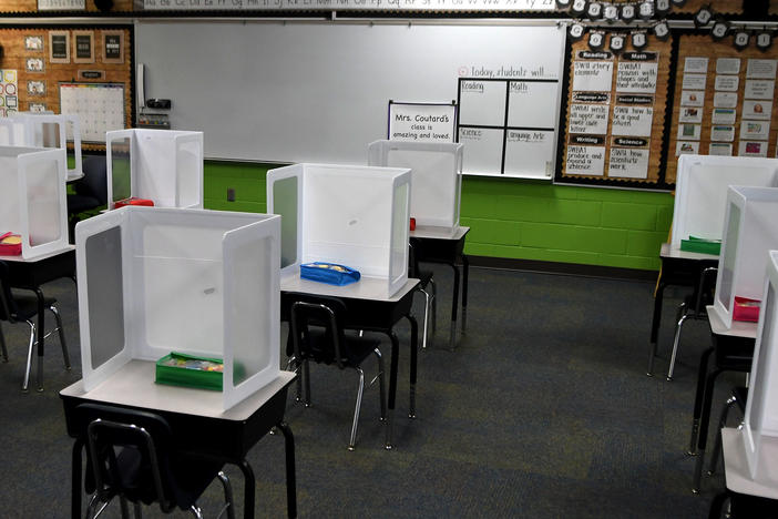 Layer Elementary School in Winter Springs, Florida is one of many schools across the region reopening with COVID-19 social distancing and sanitation protocols.