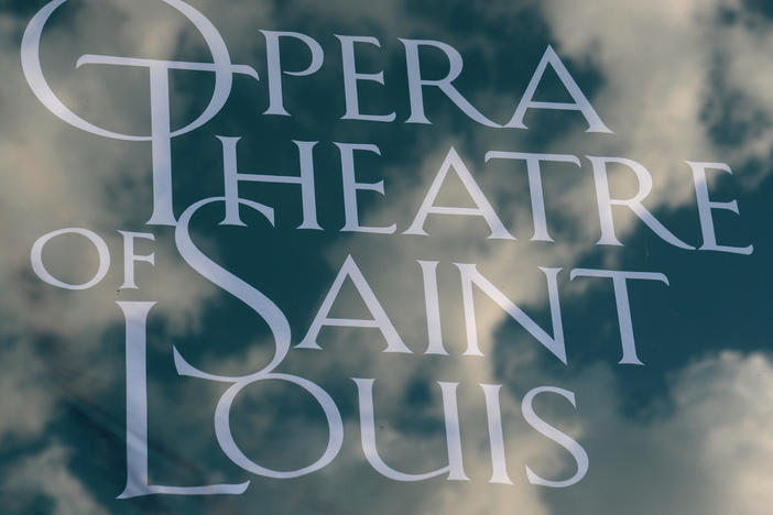 A 2016 photo of a sign for the Opera Theatre of St. Louis.