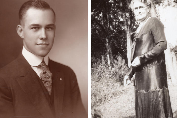 Tennessee freshman delegate Harry Burn and his mother Febb, who urged him to vote for the 19th amendment in a letter.