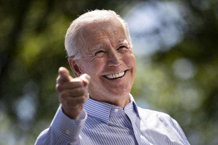 Former Vice President Joe Biden speaks during a campaign kickoff rally on May 18, 2019, in Philadelphia. For the first time in a decade, Wall Street's deep-pocketed donors are giving more money to Democrats than Republicans.