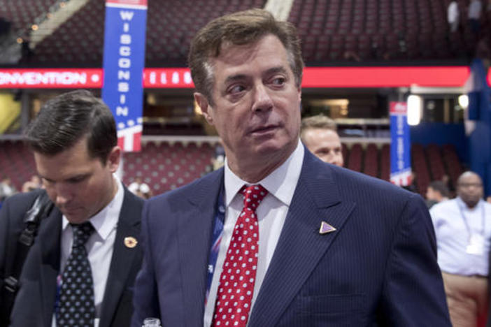 Paul Manafort, shown here on the floor of the Republican National Convention in Cleveland last month, resigned his post as Donald Trump's campaign chairman on Friday. 