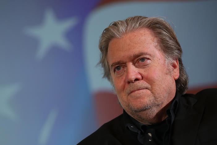 The indictment against former White House strategist Steve Bannon is related to fundraising for a wall on the U.S.-Mexico border.