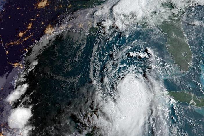 Hurricane Laura formed early Tuesday morning, as the storm's center crossed into the Gulf of Mexico. Laura is forecast to make landfall along the Gulf Coast as a Category 3 storm.