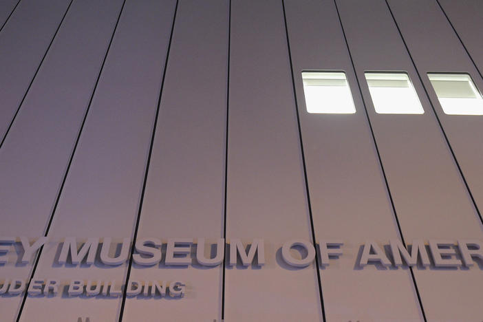 An exterior view of the Whitney Museum of American Art last October in New York City.