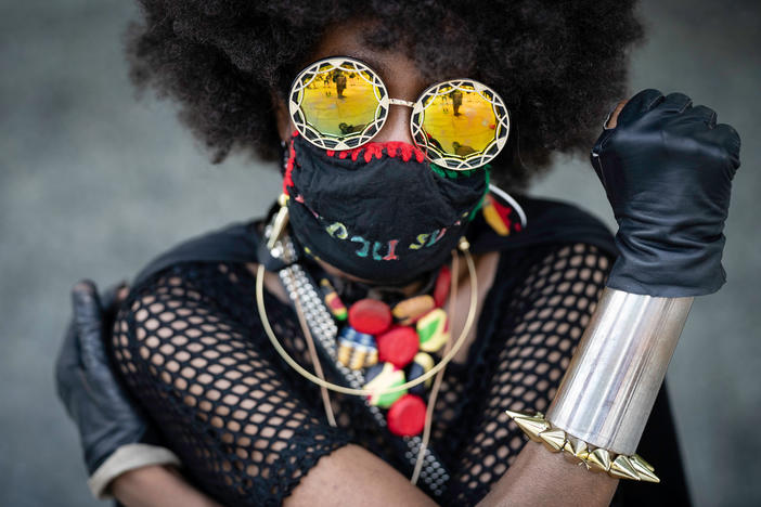 Nubia (no last name given) of New York, came for the 57th Anniversary March.