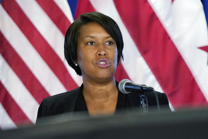 Washington, D.C., Mayor Muriel Bowser said that agitators from elsewhere had arrived in the District, intent on battling police. Bowser is seen here at a press conference earlier this month.