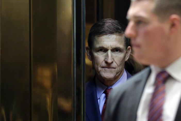 Michael Flynn, here at Trump Tower in December 2016, spent less than a month in the role of President Trump's national security adviser.
