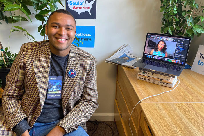 Matt Nowling, a senior at Denison University and interim president of College Democrats of America, is one of many campus activists adjusting to virtual organizing during the pandemic.