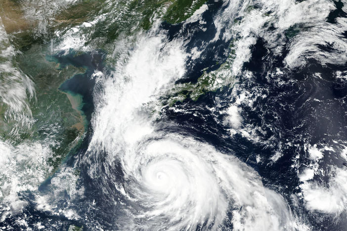Typhoon Haishen is poised to make landfall in southwestern Japan Sunday, bringing with it heavy rains and lashing winds. Forecasters predict it will then head toward the Korean peninsula.