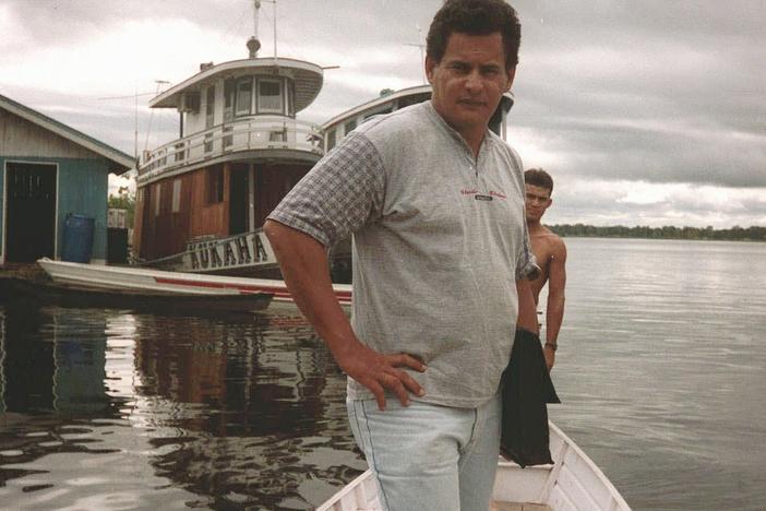 Reili Franciscato, pictured in 1997, on the Purus River in Brazil. Franciscato died Wednesday in the Amazon rainforest, shot with an arrow.