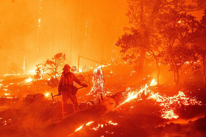 Wildfires across the West, such as the Creek Fire here in Madera County, Calif., are pushing firefighters to their limits.