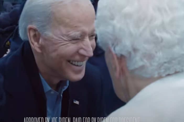 An ad for Joe Biden's presidential campaign ran nationally during last Thursday's NFL game.