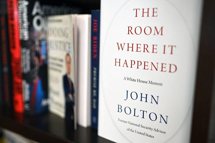 Copies of <em>The Room Where it Happened,</em> a memoir by former national security adviser John Bolton, are seen at a Barnes & Noble bookstore in Glendale, Calif., in June.