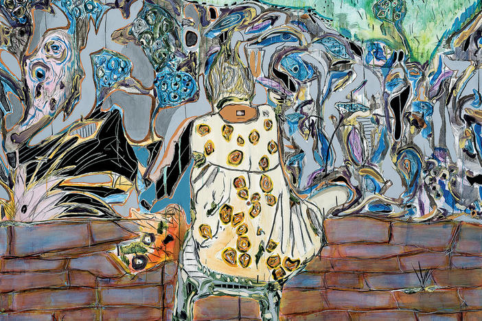 Manuel Mathieu named his 2017 painting of his grandmother <em data-stringify-type="italic">Self-portrait </em>because of the role she played in making him who he is. It was purchased by the Montreal Museum of Fine Arts in 2018.