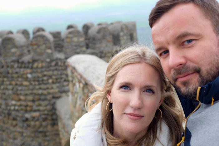 U.S. diplomat Heather Shkliarov, shown here with husband Vitali Shkliarov, has warned that his health is in "immediate danger" since his jailing by Belarusian authorities.