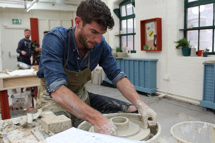 A handsome man throwing a pot on a wheel is all one can ask from quarantine viewing.