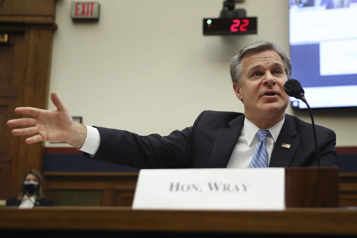FBI Director Christopher Wray testifies Thursday before a House Homeland Security Committee hearing on threats to the homeland.