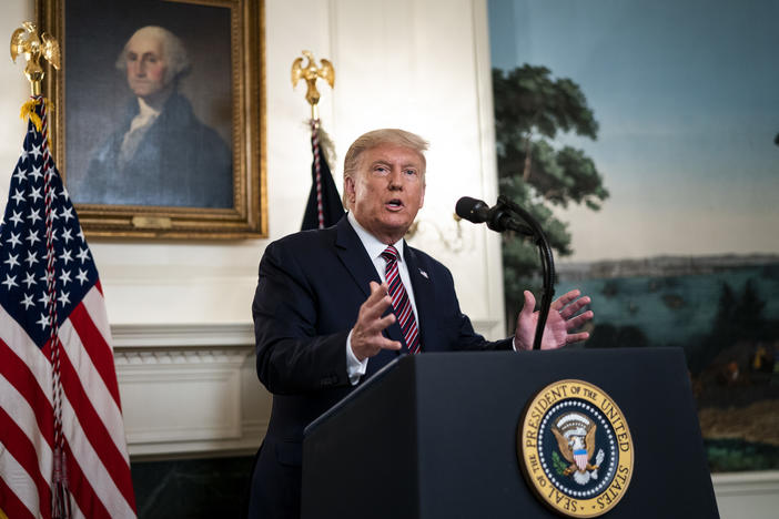 President Donald Trump announced his list of potential Supreme Court nominees in the Diplomatic Reception Room of the White House on September 9, 2020.