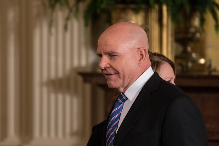 H.R. McMaster, then U.S. national security adviser, attends a joint press conference of President Trump and Baltic heads of state at the White House in April 2018.