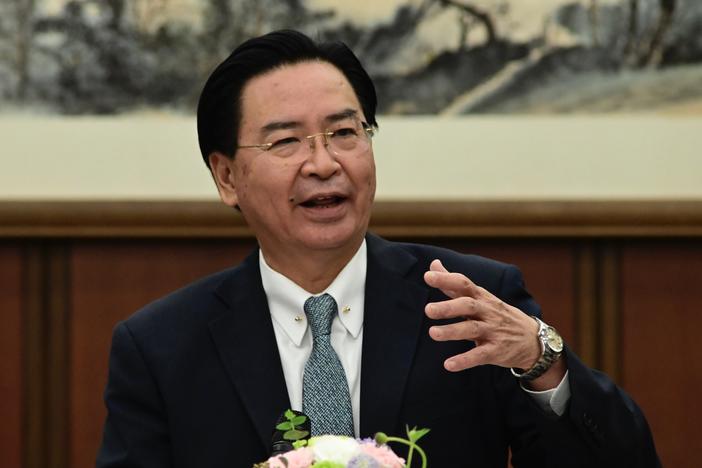 Taiwan's Foreign Minister Joseph Wu, shown at a news conference last November, says he sees the possibility of closer relations with the U.S.
