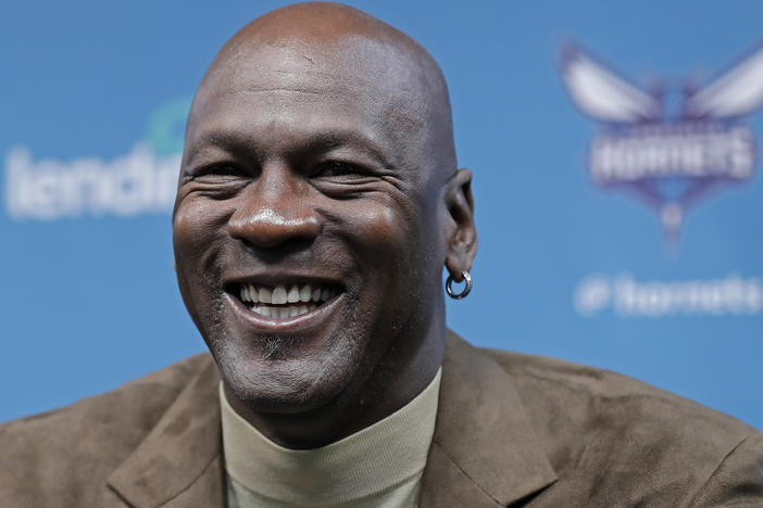 NBA icon Michael Jordan, shown here speaking at a press conference last year,  said he is forming a new NASCAR racing team and Bubba Wallace will be the driver.