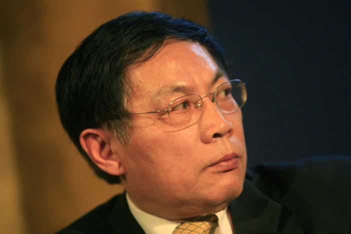 Ren Zhiqiang seen at a business conference in Beijing in 2008. Ren was sentenced to 18 years in prison Tuesday for corruption following his public criticism of Chinese President Xi Jinping and the Chinese Communist Party.