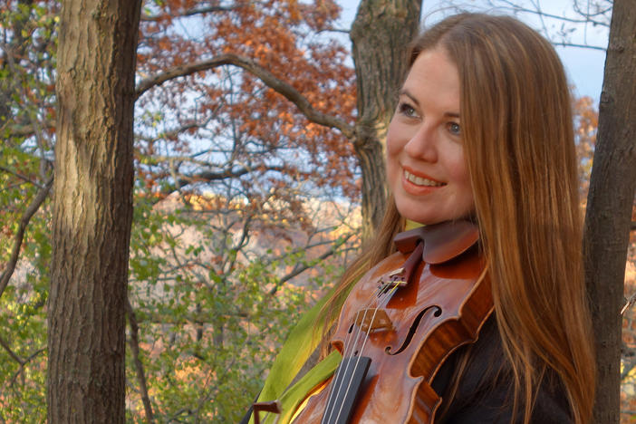 An undated portrait of the violinist Lara St. John.