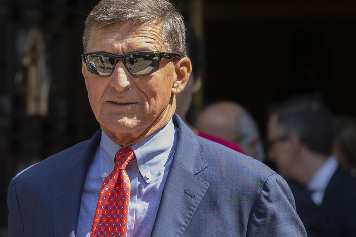 Michael Flynn, President Trump's former national security adviser, leaves the federal court following a status conference with Judge Emmet Sullivan in Washington, D.C., on Sept. 10, 2019.