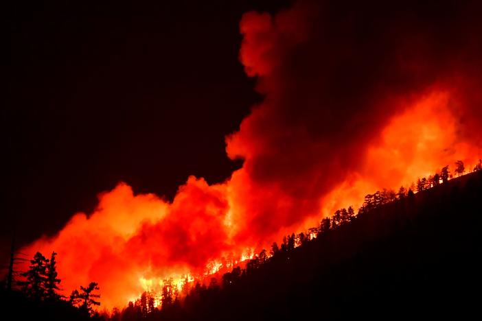California is preparing for windy, dry weather which is expected to cause critical fire conditions this weekend. Twenty-five major fires are burning throughout the state, including the Bobcat fire in Southern California, pictured on Sept. 21.