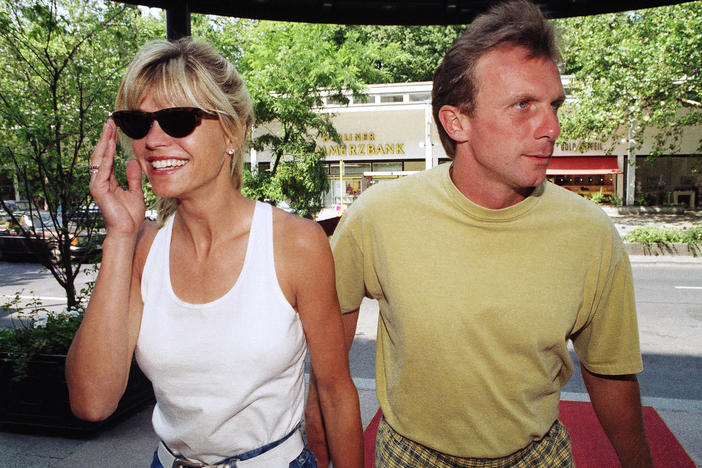 Jennifer Montana and Joe Montana are seen in Berlin in 1991. The Montanas thwarted the kidnapping of their grandchild Saturday, the Los Angeles County Sheriff's Department said.
