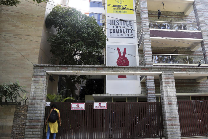 The rights group, whose Bengaluru office is shown here in 2018, said Tuesday that it will halt its work in India.