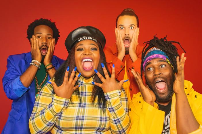 From left: Norman Spence, Tarriona "Tank" Ball, Albert Allenback and Joshua Johnson are the New Orleans band Tank and the Bangas. Their new track for <em>Morning Edition</em>'s Song Project was inspired by a collective feeling of restlessness in the COVID-19 era.
