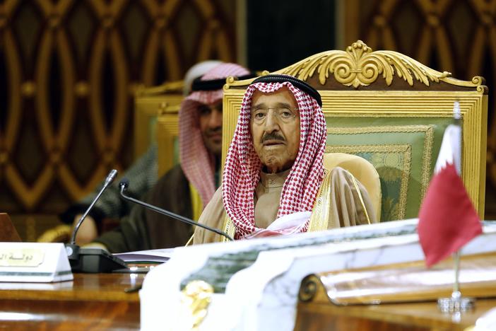 Kuwait state television announced Tuesday that the country's ruler, Sheikh Sabah al-Ahmad al-Sabah, pictured last year at the 40th Gulf Cooperation Council Summit in Saudi Arabia, has died.