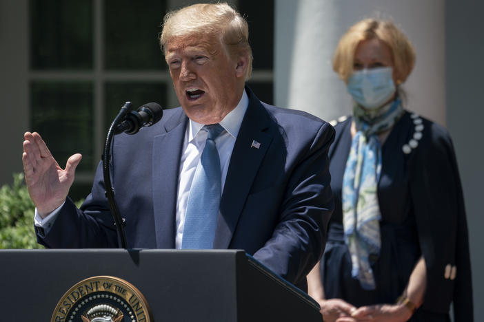 President Trump announced the creation of Operation Warp Speed in May to fast-track a coronavirus vaccine. He called it "a massive scientific and industrial, logistic endeavor unlike anything our country has seen since the Manhattan Project."