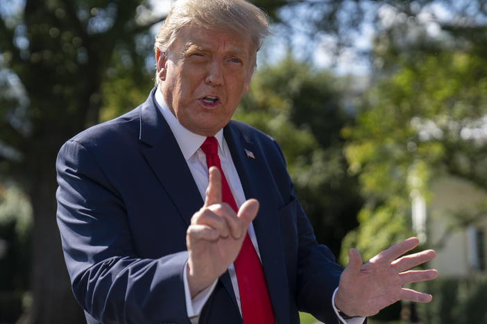 President Trump answers questions about his remarks in Tuesday's presidential debate about white supremacist groups after many congressional Republicans suggested he needed to be clearer denouncing the movement.