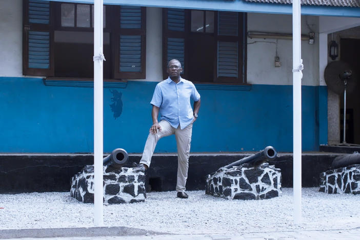 Olasupo Shashore, an author and historian and former attorney general in Lagos State, produced and narrated the new Netflix documentary series <em>Journey of an African Colony: The Making of Nigeria.</em> He's shown above in Lagos, Nigeria.