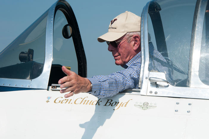 Retired Gen. Chuck Boyd at Maxwell Air Force Base in Montgomery, Ala., in 2016.