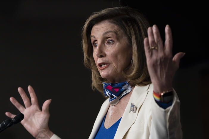 House Speaker Nancy Pelosi, who is second in the line of succession, tested negative for the coronavirus on Friday.