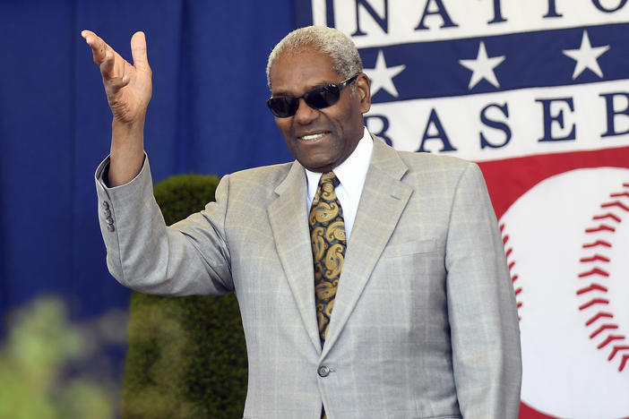National Baseball Hall of Famer Bob Gibson arrives for an induction ceremony at the Clark Sports Center in Cooperstown, N.Y., in 2017. Gibson died Friday at 84.