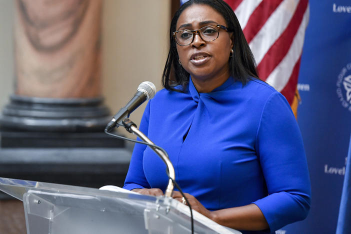 Rochester Mayor Lovely Warren, shown here at a press conference last month, has been accused of campaign finance violations.