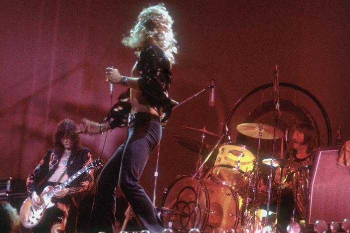 Led Zeppelin performing on stage in 1977. The band has been battling this allegation of copyright infringement since 2014.
