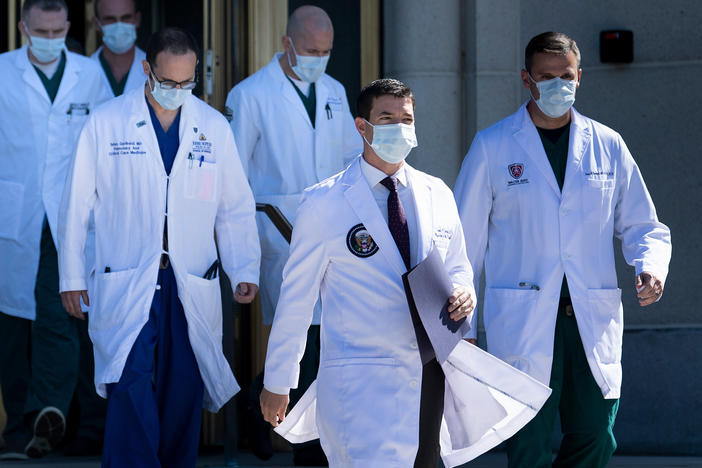 President Trump's team of medical specialists overseeing his care at Walter Reed National Military Medical center. He will still have access to round-the-clock care from the White House medical staff.