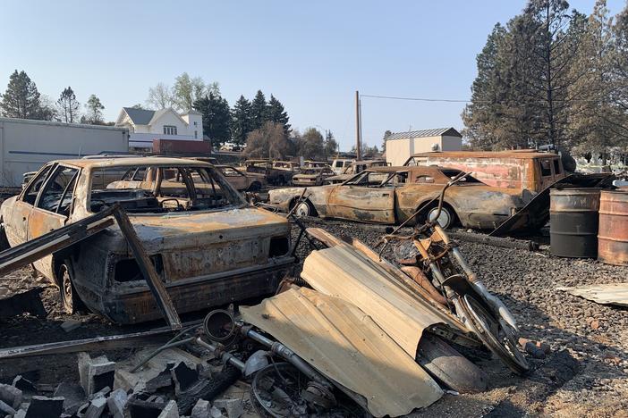 Most of the buildings and homes in Malden, Wash., were destroyed in the Labor Day wildfire.