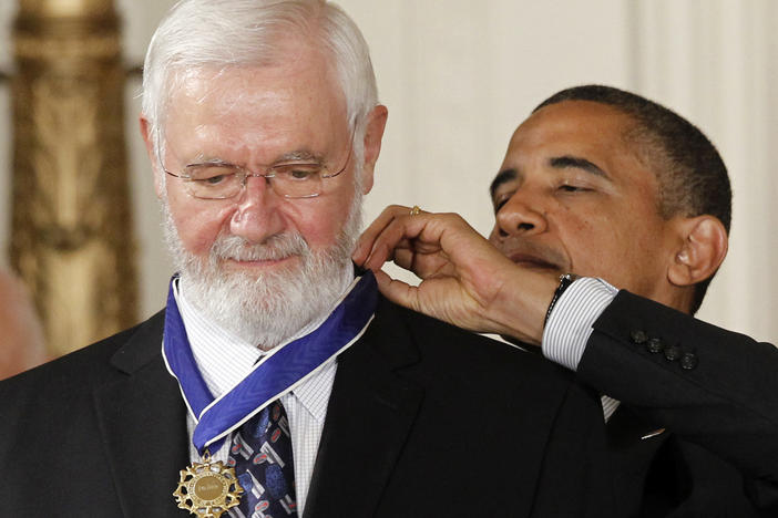 William Foege, former director of the Centers for Disease Control and Prevention, receives the Medal of Freedom from President Barack Obama in 2012.